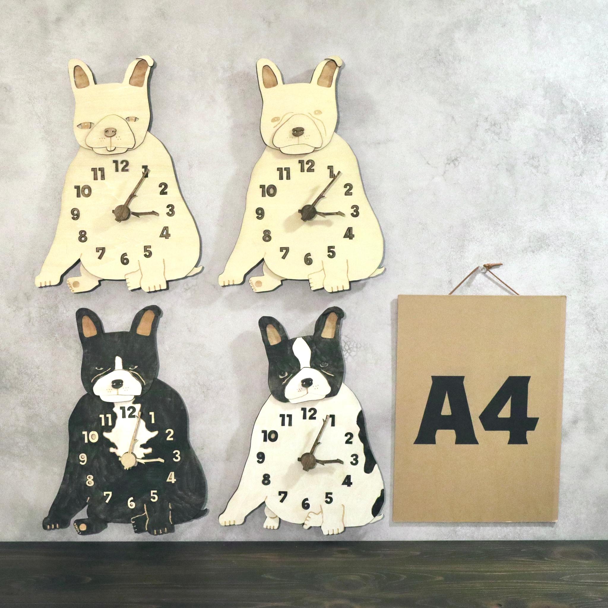 何もしないフレンチブルドッグの時計｜ただそこにいる4匹たち 時計 木製 掛け時計 | 19枚目