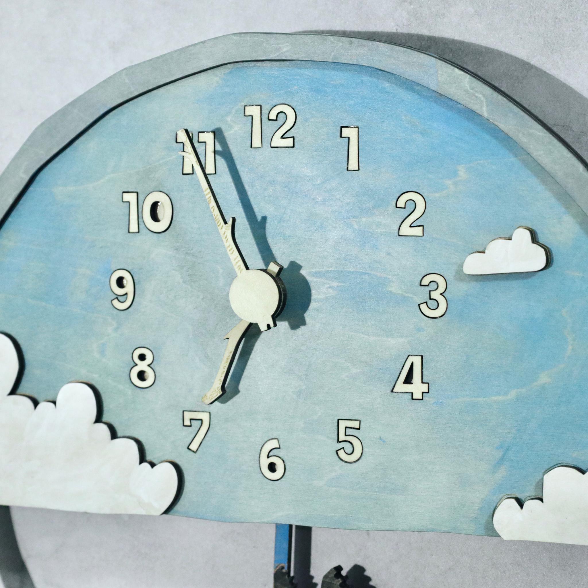 風を運ぶオオハシ - 空気をひとくち、くわえて - 時計 木製 振り子時計 掛け時計 | 4枚目